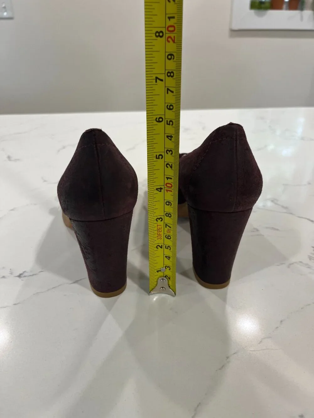 NARA SHOES Plump Suede Pumps Capital Platform Heels Italy 38 US 8.5